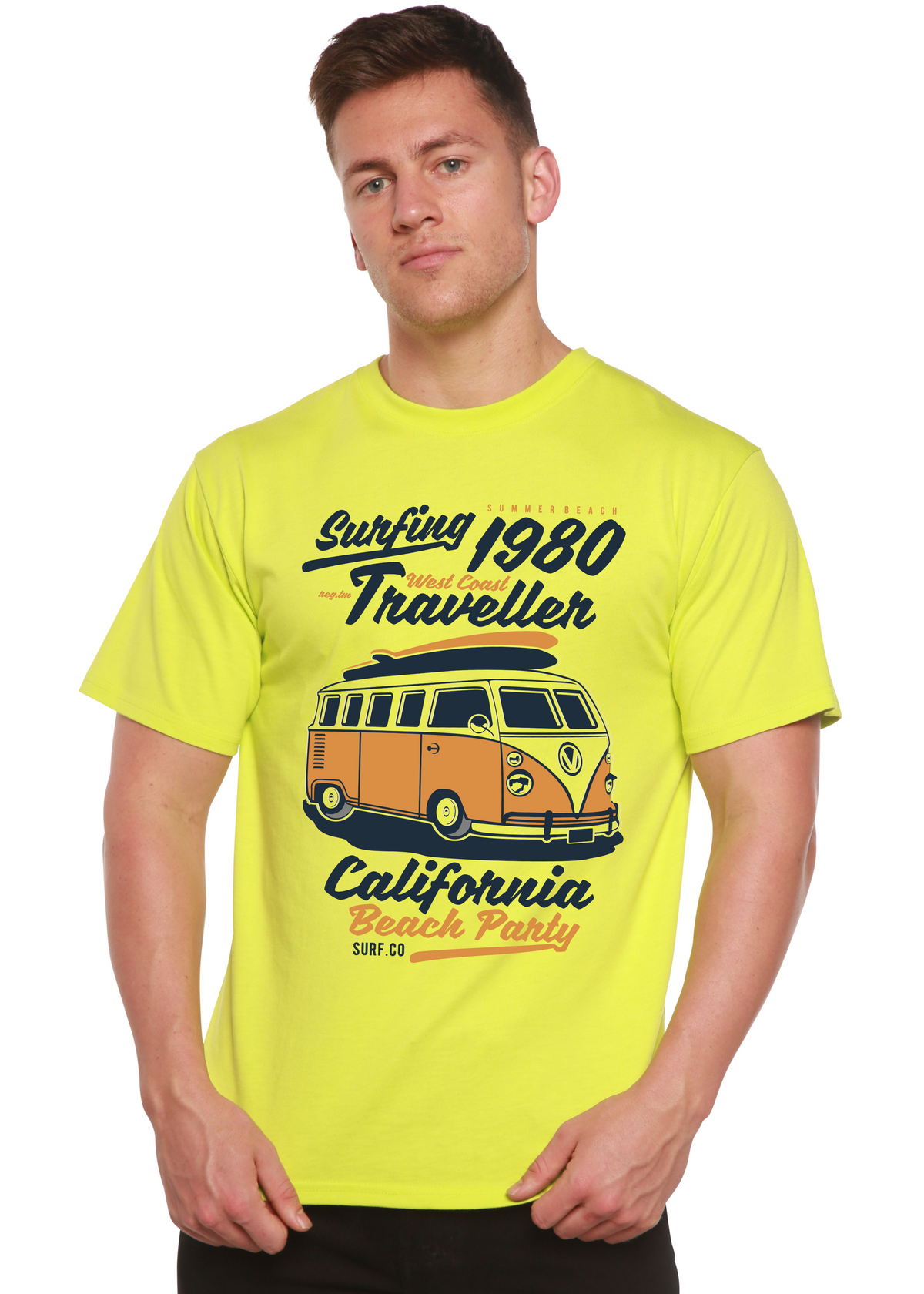 Surfing 1980 Spun Bamboo® Men's Bamboo Viscose/Organic Cotton Short Sleeve Graphic T-Shirt