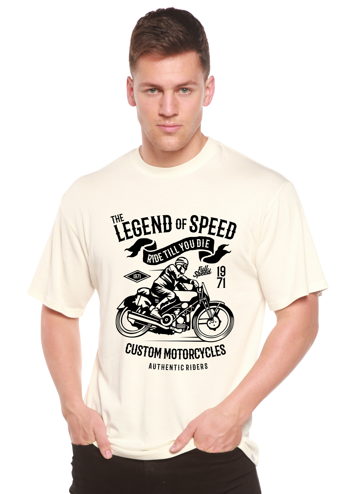 The Legend of Speed Spun Bamboo® Men's Bamboo Viscose/Organic Cotton Short Sleeve Graphic T-Shirt