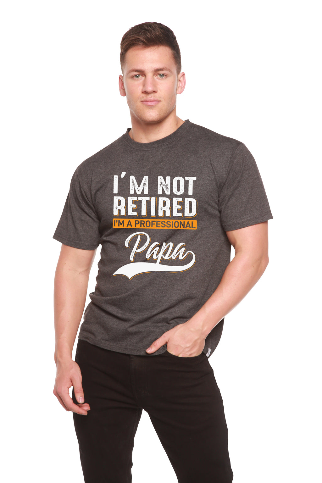 I'm not Retired Men's Bamboo Viscose/Organic Cotton Short Sleeve Graphic T-Shirt