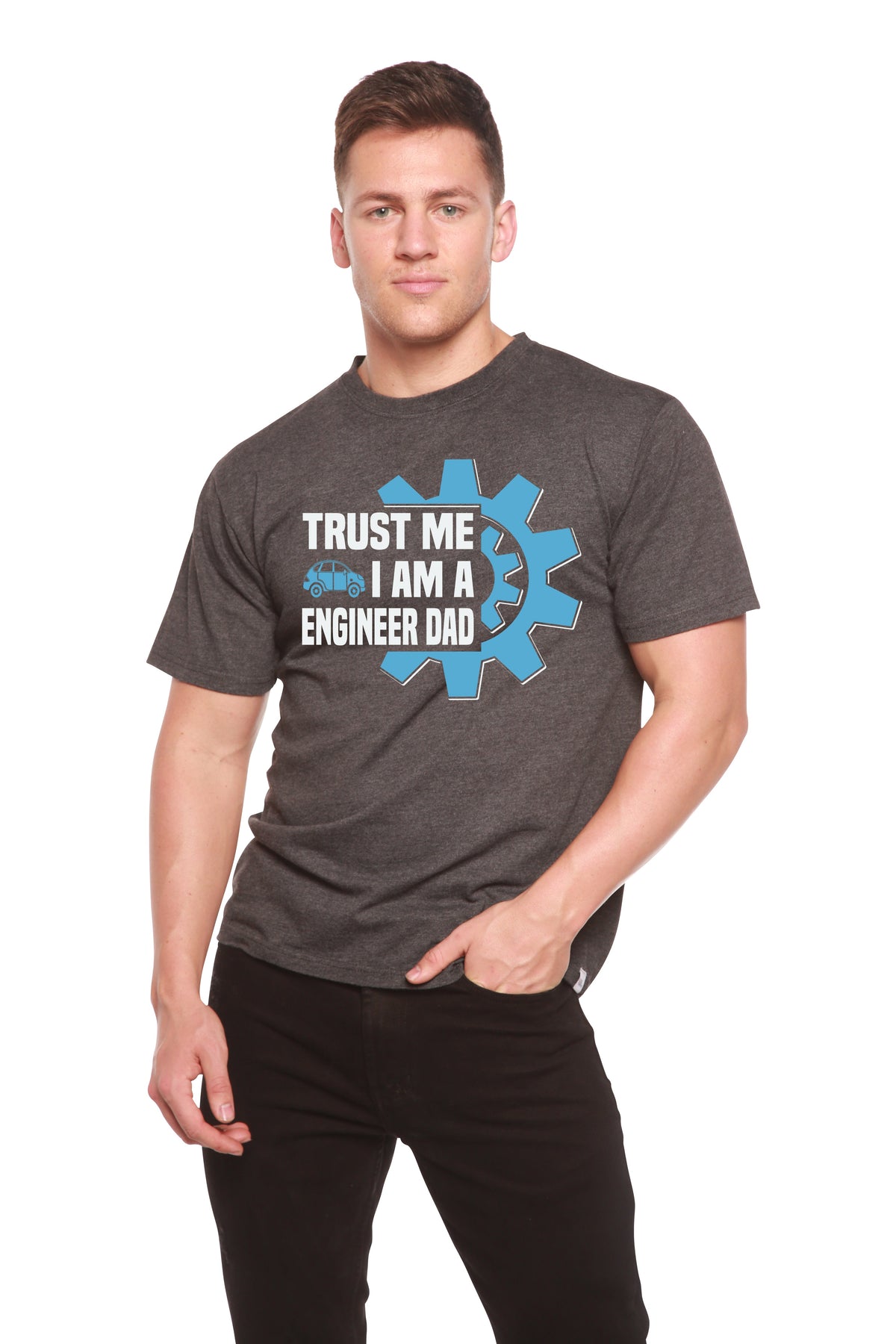 Trust Me I'm a Engineer Dad Men's Bamboo Viscose/Organic Cotton Short Sleeve Graphic T-Shirt