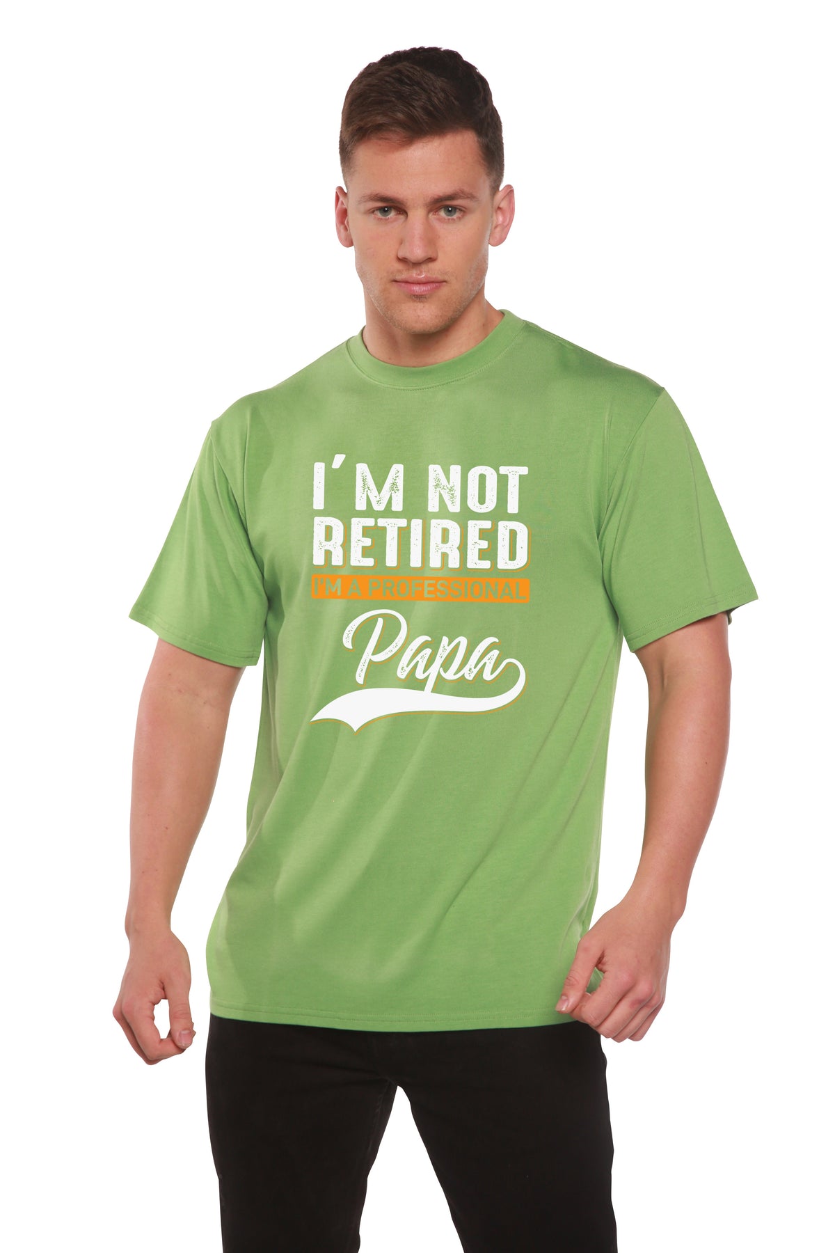 I'm not Retired Men's Bamboo Viscose/Organic Cotton Short Sleeve Graphic T-Shirt