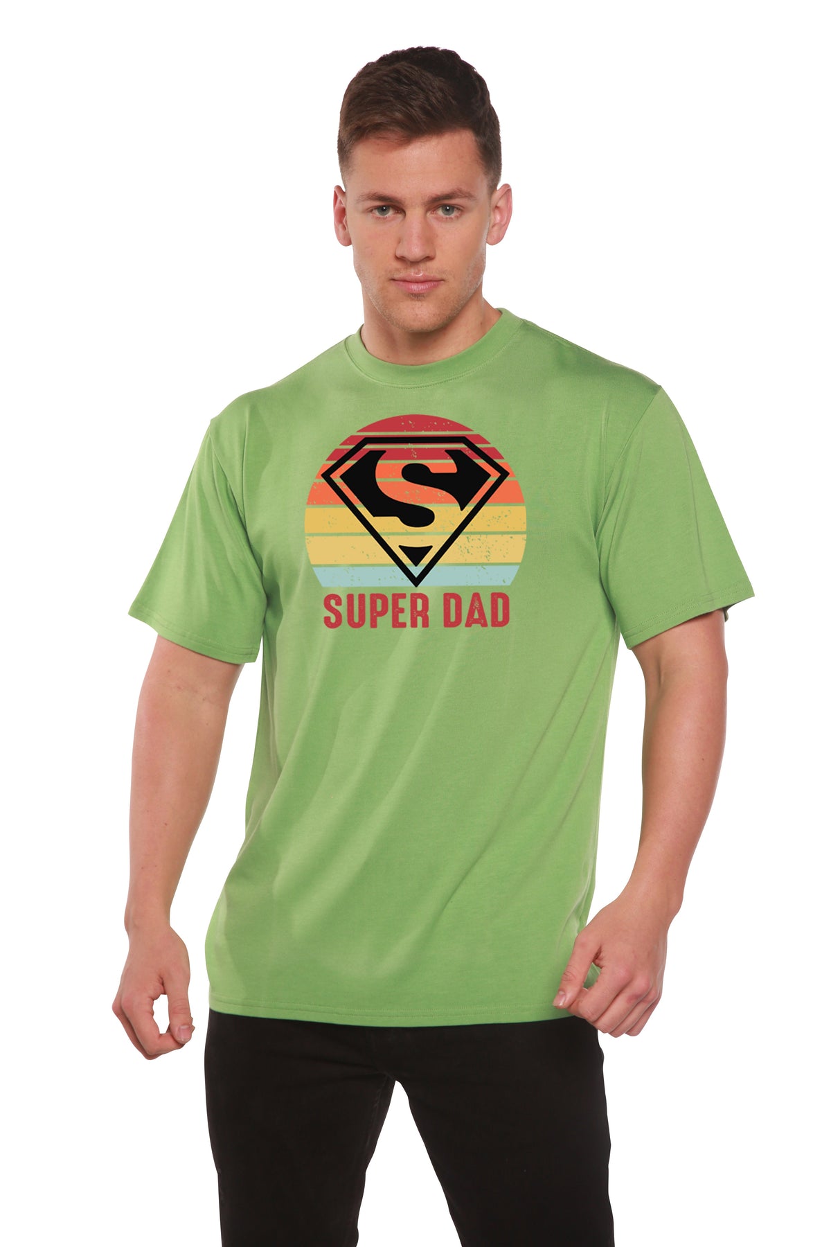 Super Dad Men's Bamboo Viscose/Organic Cotton Short Sleeve Graphic T-Shirt