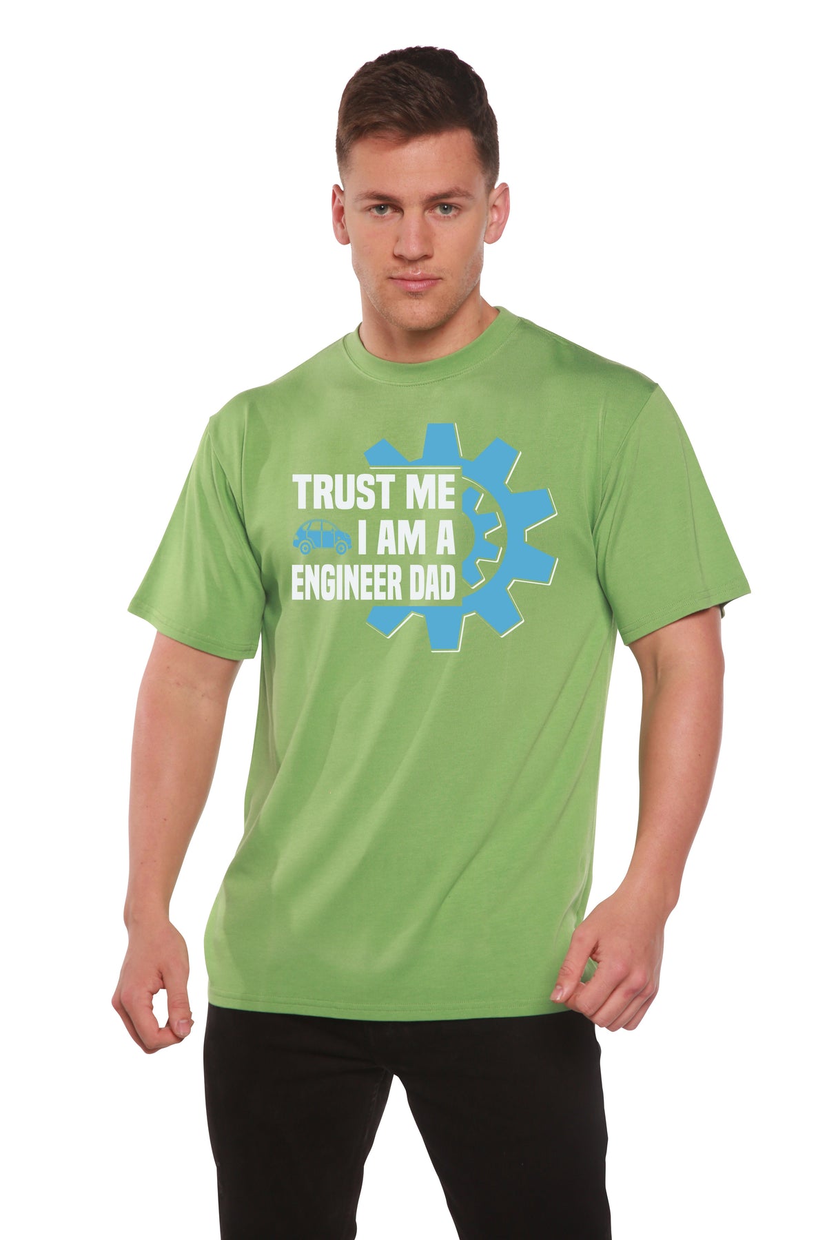 Trust Me I'm a Engineer Dad Men's Bamboo Viscose/Organic Cotton Short Sleeve Graphic T-Shirt