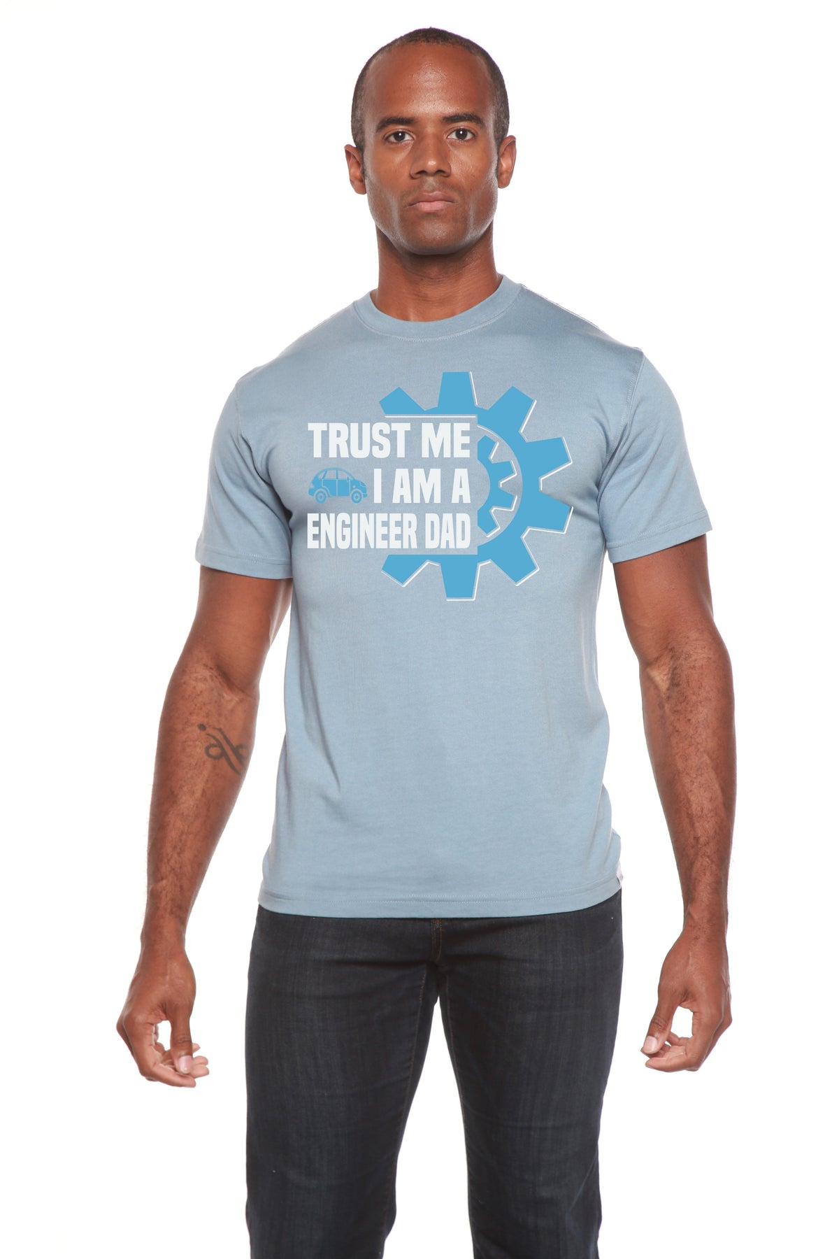 Trust Me I'm a Engineer Dad Men's Bamboo Viscose/Organic Cotton Short Sleeve Graphic T-Shirt