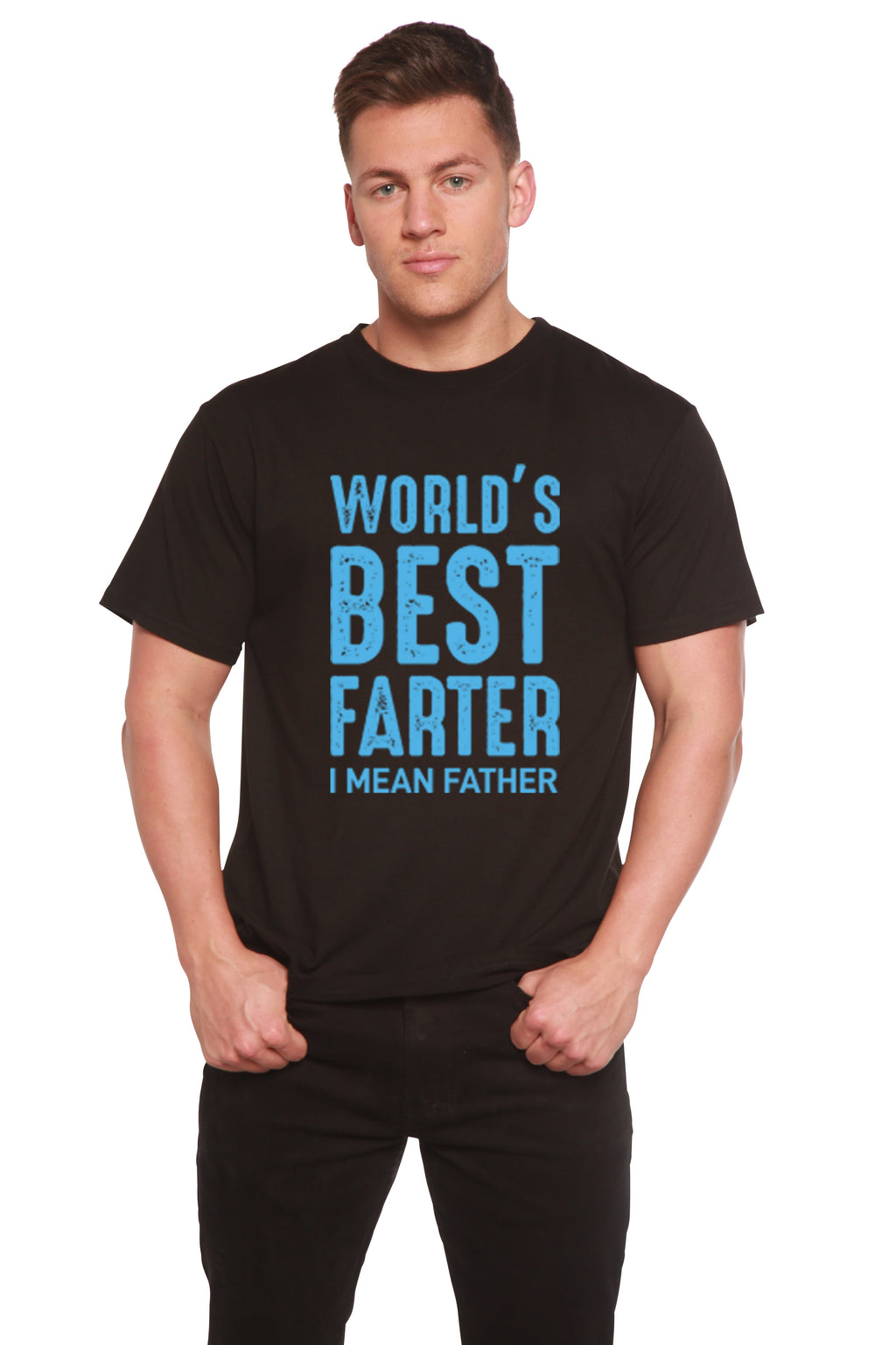 World's Best Farter Men's Bamboo Viscose/Organic Cotton Short Sleeve Graphic T-Shirt