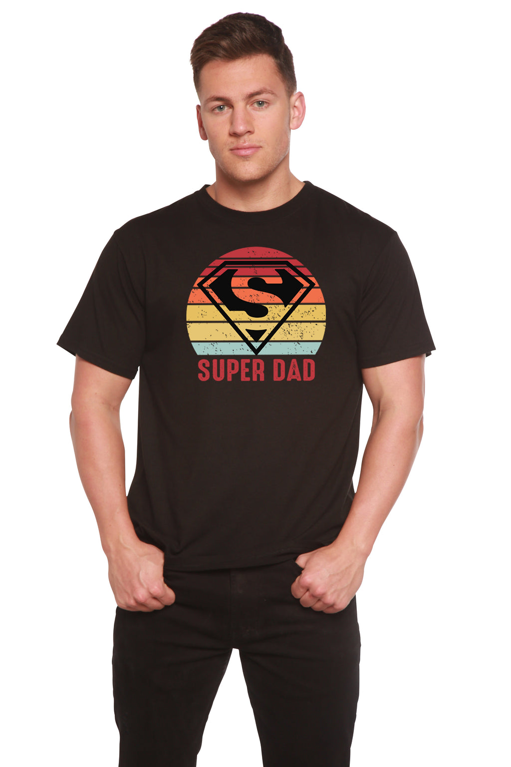 Super Dad Men's Bamboo Viscose/Organic Cotton Short Sleeve Graphic T-Shirt