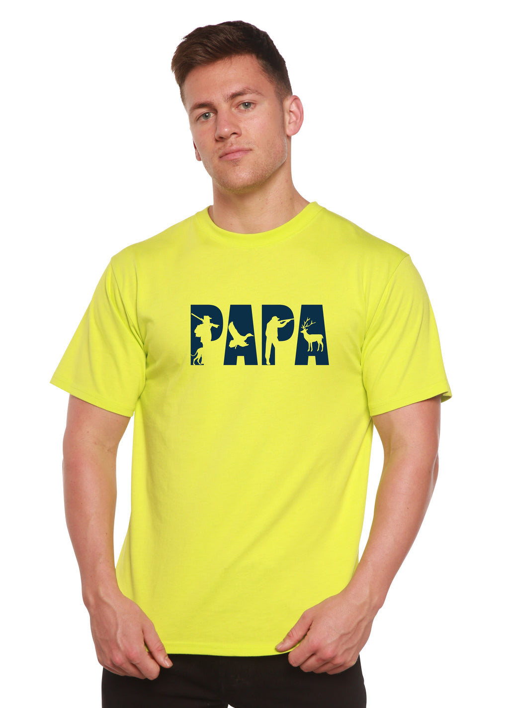 PAPA Men's Bamboo Viscose/Organic Cotton Short Sleeve Graphic T-Shirt
