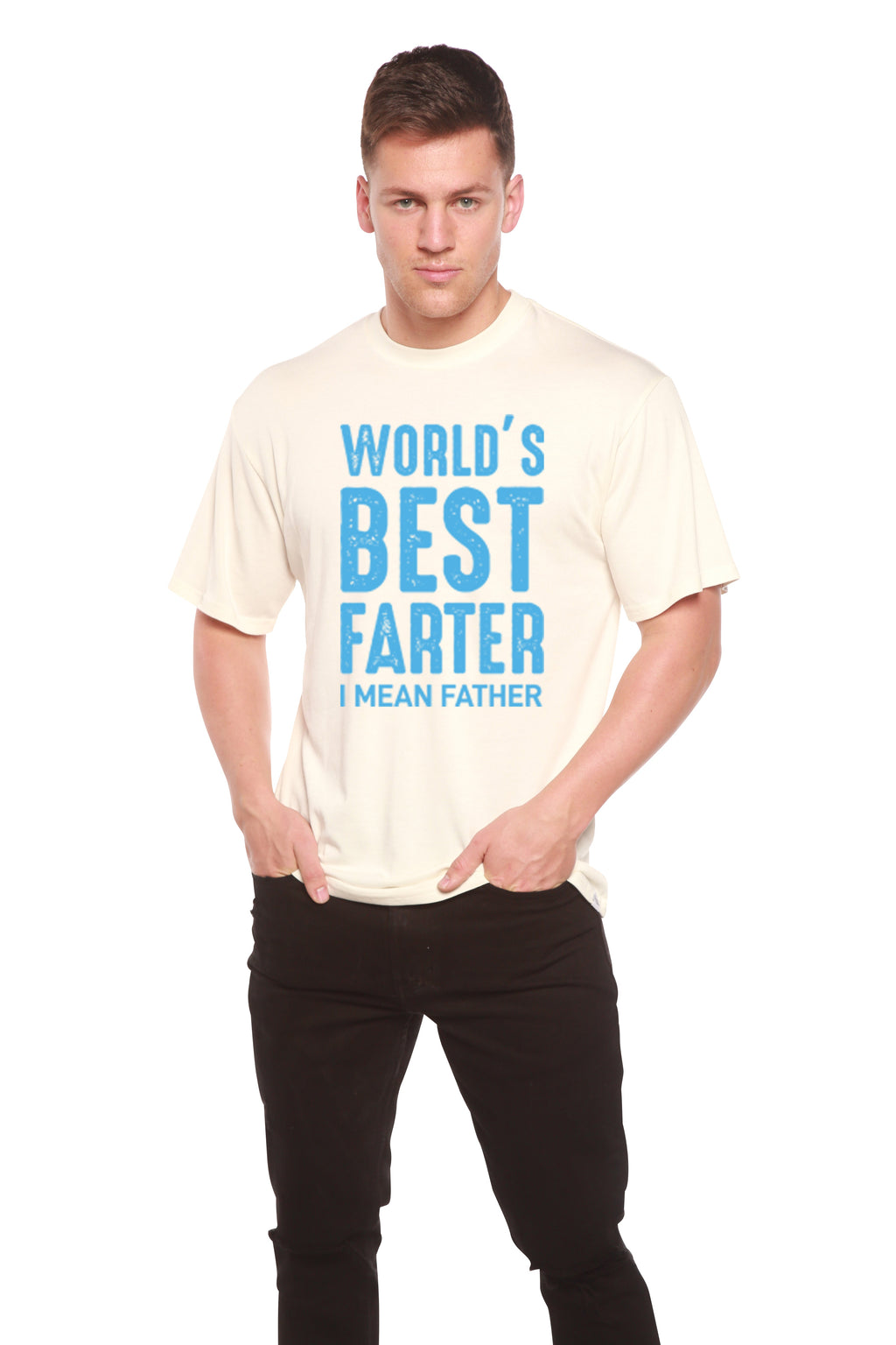 World's Best Farter Men's Bamboo Viscose/Organic Cotton Short Sleeve Graphic T-Shirt