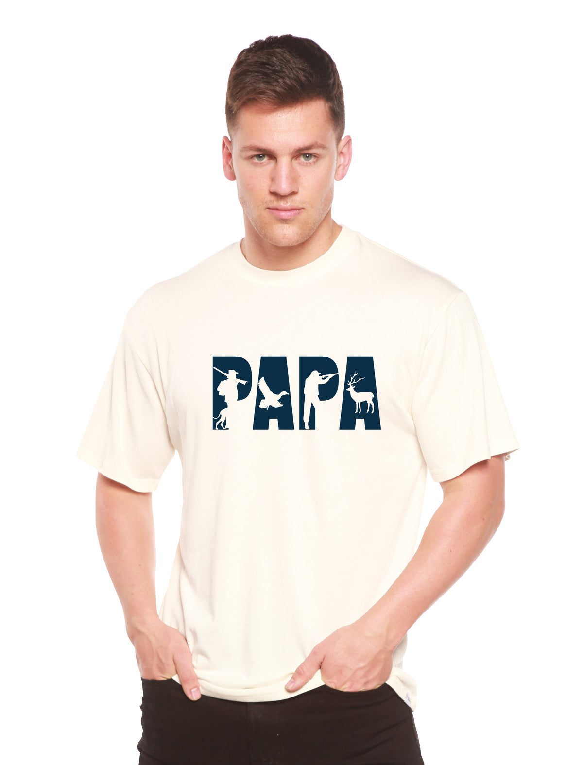 PAPA Men's Bamboo Viscose/Organic Cotton Short Sleeve Graphic T-Shirt