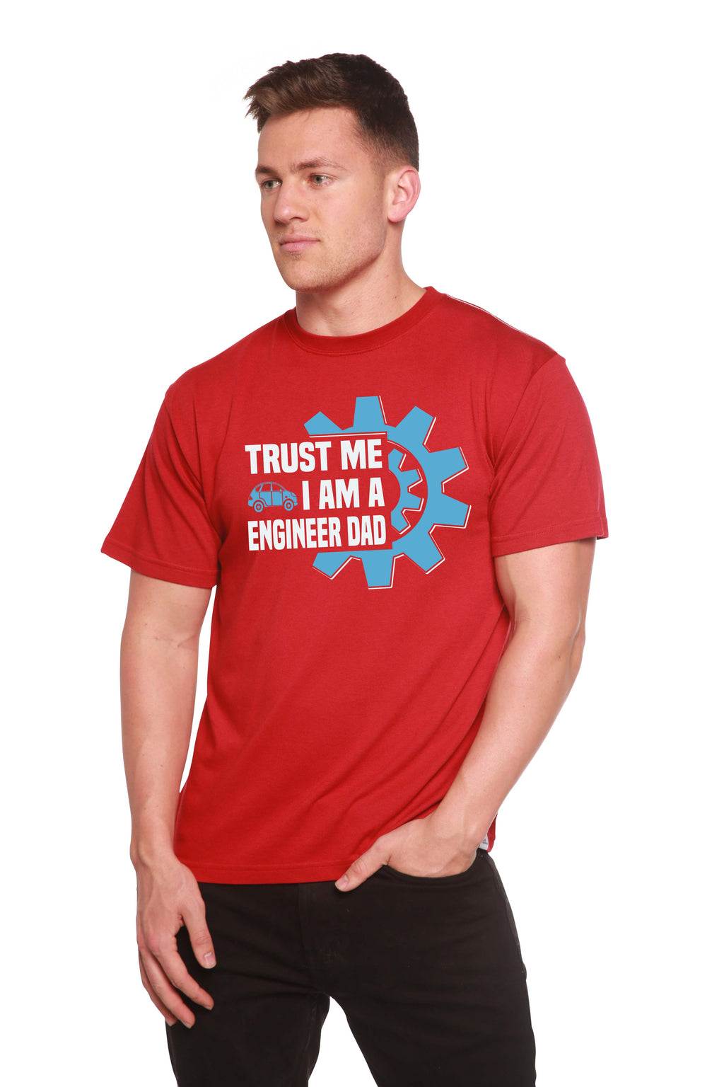 Trust Me I'm a Engineer Dad Men's Bamboo Viscose/Organic Cotton Short Sleeve Graphic T-Shirt