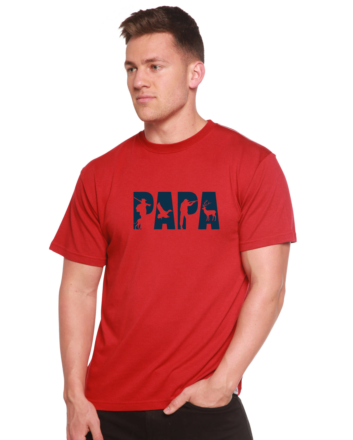 PAPA Men's Bamboo Viscose/Organic Cotton Short Sleeve Graphic T-Shirt