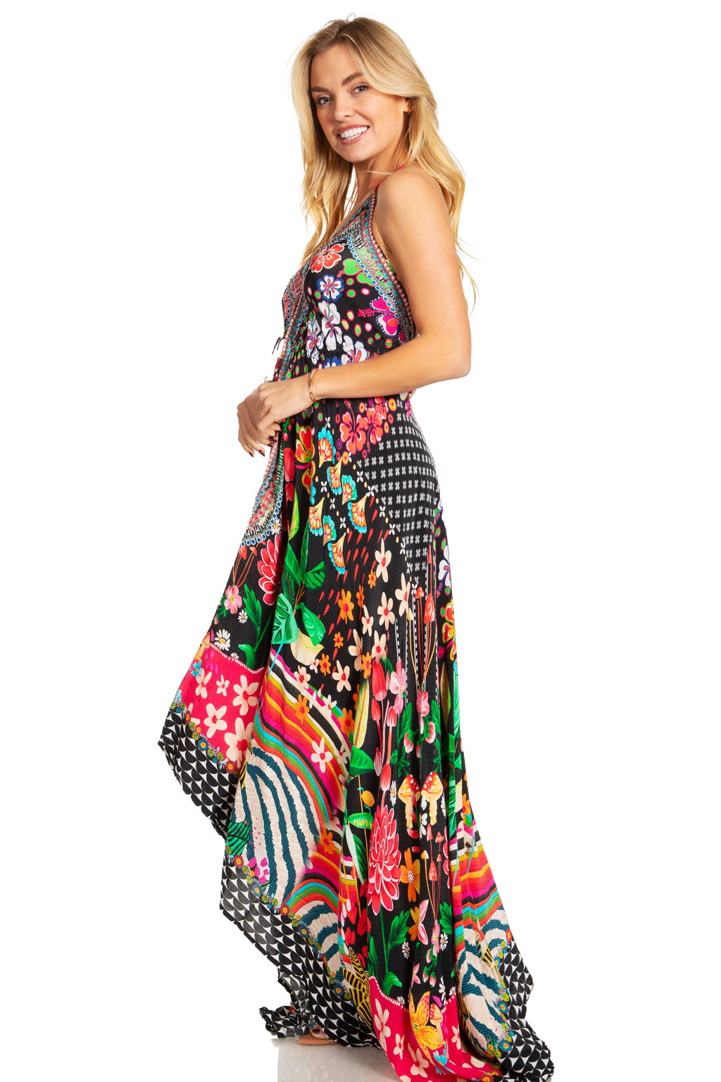 Sakkas Lizi 2025 Womens Maxi High-low Halter Handkerchief Long Dress Beach Party