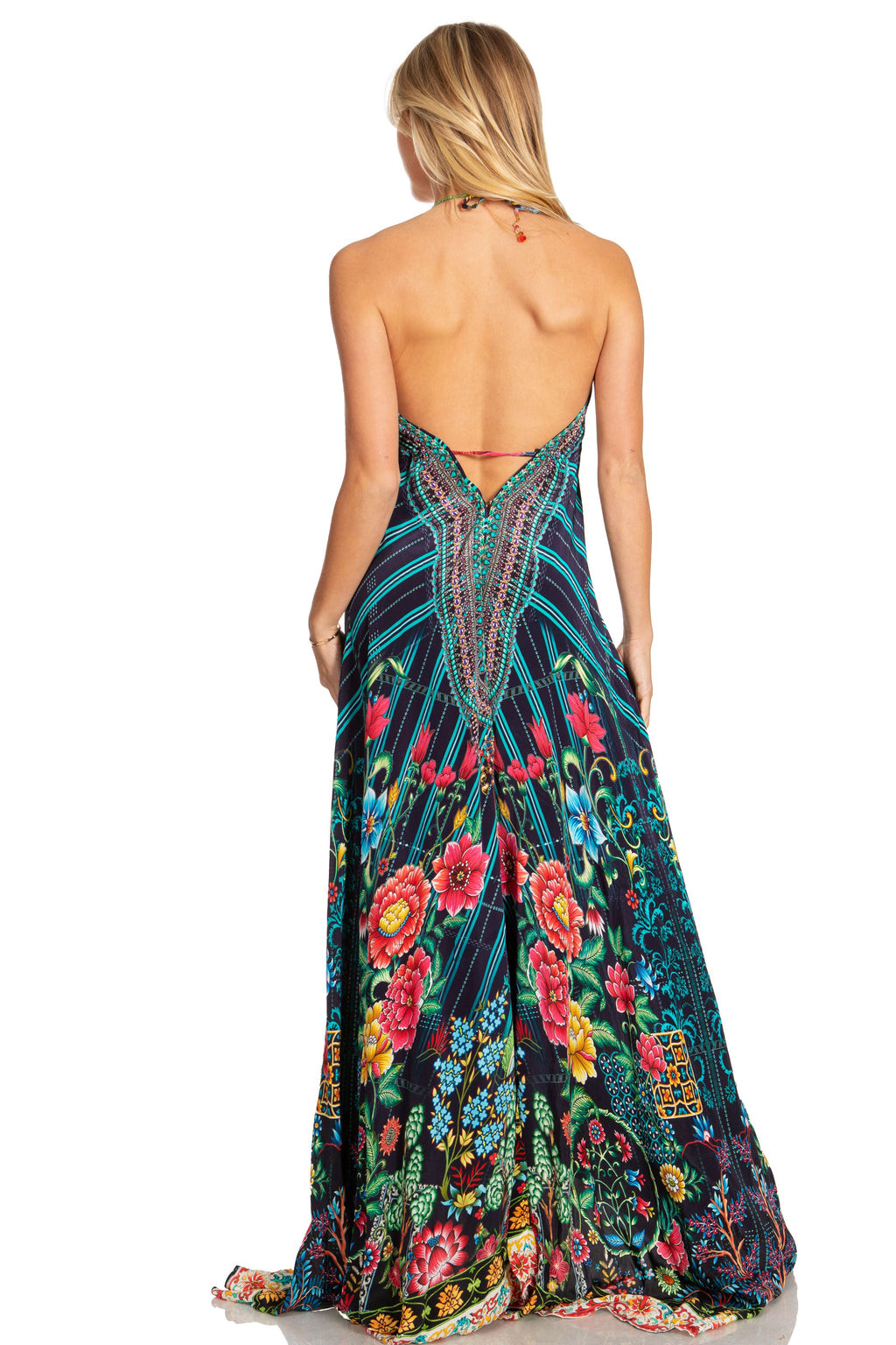 Sakkas Lizi 2025 Womens Maxi High-low Halter Handkerchief Long Dress Beach Party