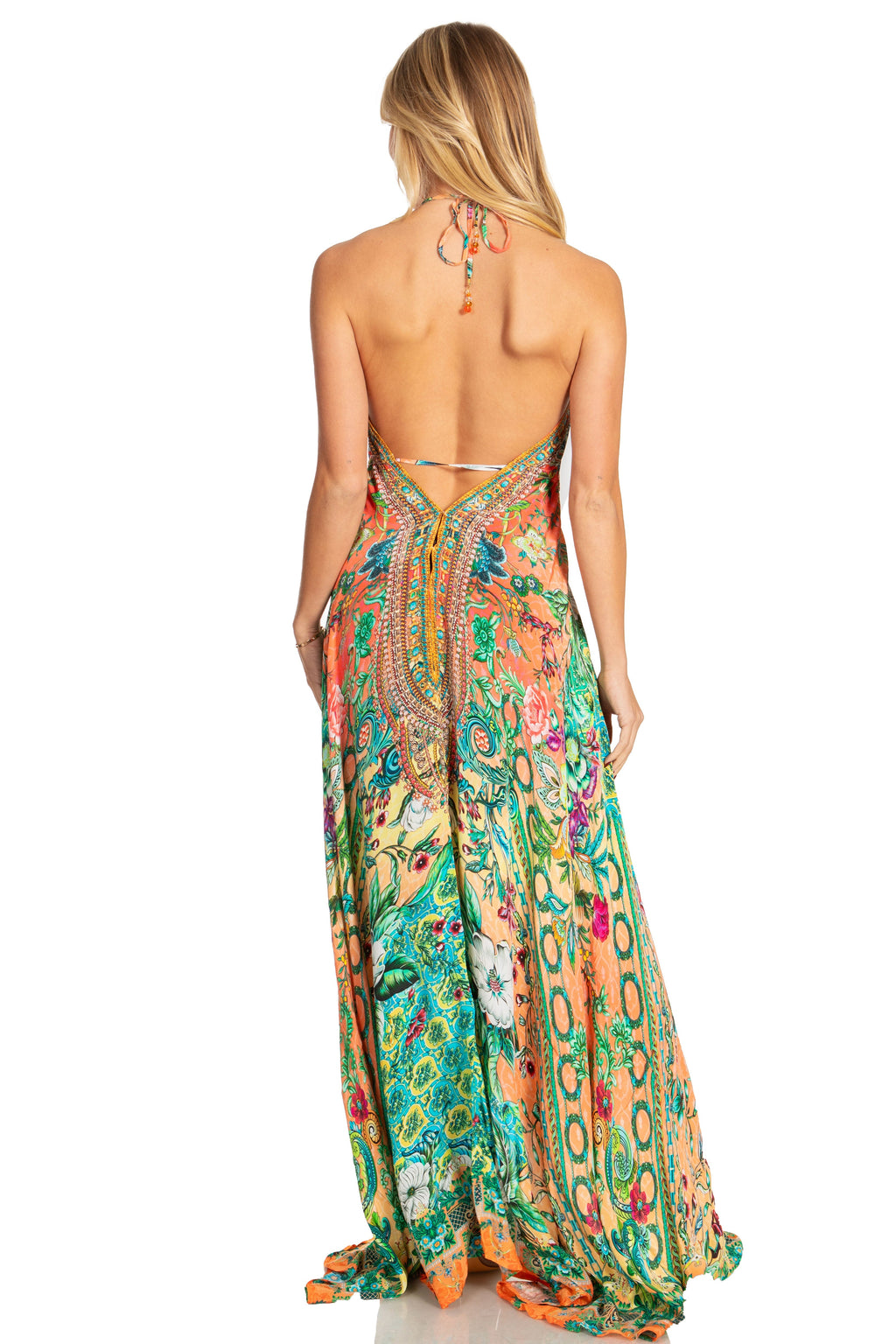 Sakkas Lizi 2025 Womens Maxi High-low Halter Handkerchief Long Dress Beach Party