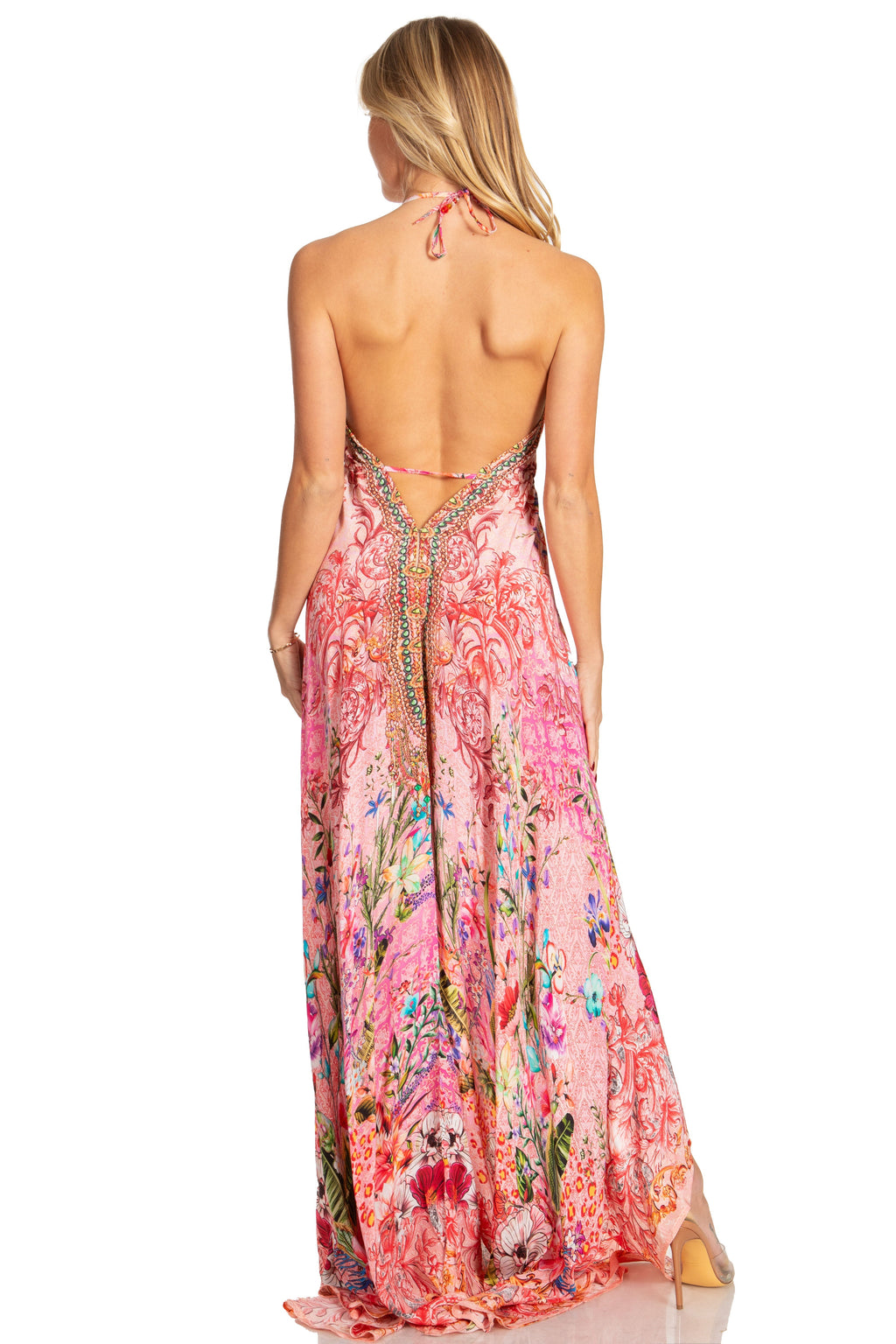 Sakkas Lizi 2025 Womens Maxi High-low Halter Handkerchief Long Dress Beach Party