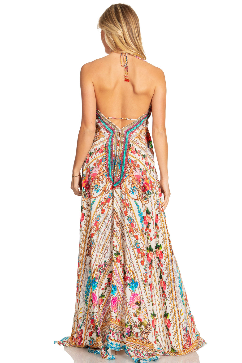 Sakkas Lizi 2025 Womens Maxi High-low Halter Handkerchief Long Dress Beach Party
