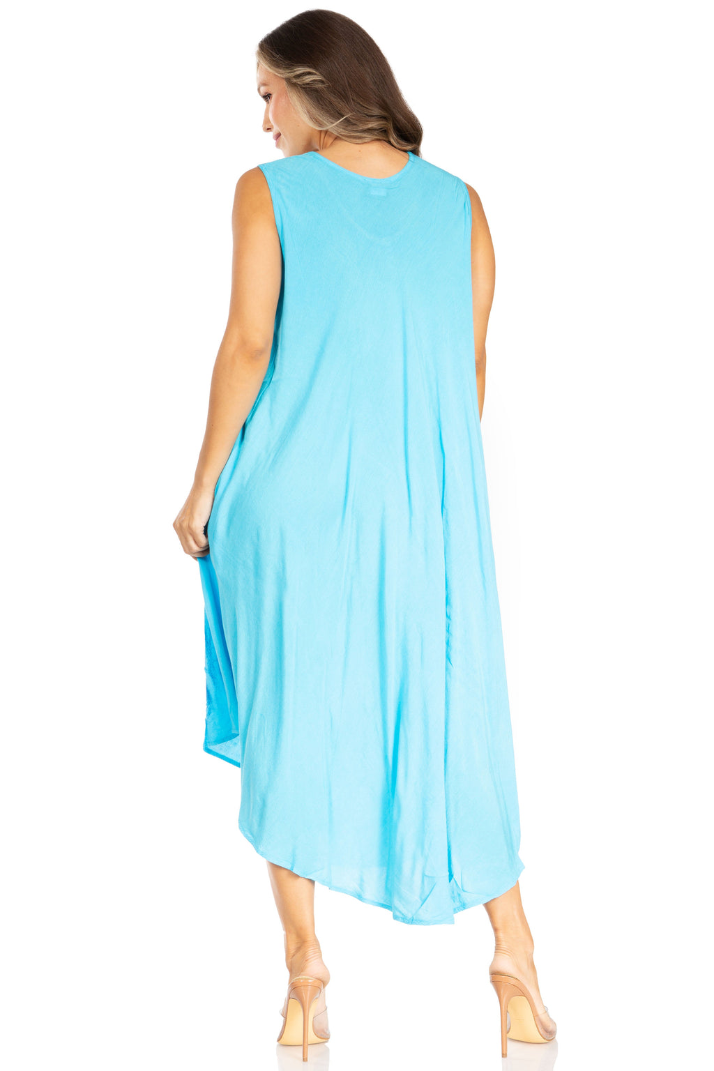 Sakkas Starlight Fourth Women's Tie Dye Caftan Tank Dress/Cover Up  Beach Kaftan
