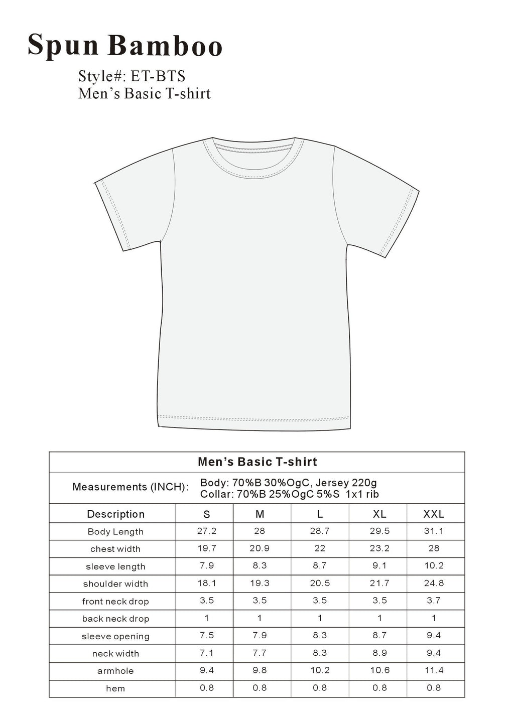 Men's Bamboo Viscose/Organic Cotton Pocket T-Shirt