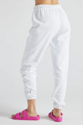 Electric Fleece Joggers in White