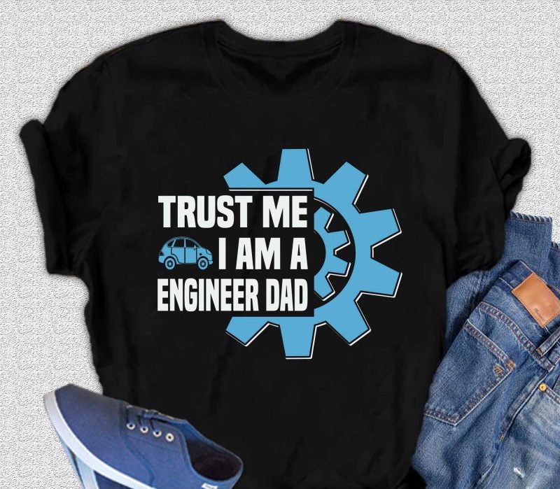 Trust Me I'm a Engineer Dad Men's Bamboo Viscose/Organic Cotton Short Sleeve Graphic T-Shirt