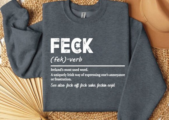 Feck Irish St Patricks Day Unisex Bamboo/Cotton Graphic T-Shirt