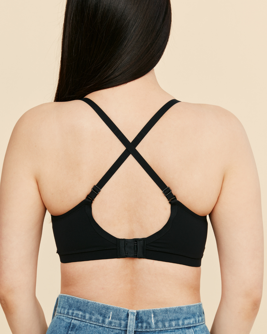 Moonrise Pocketed T‑Shirt Bra - Black