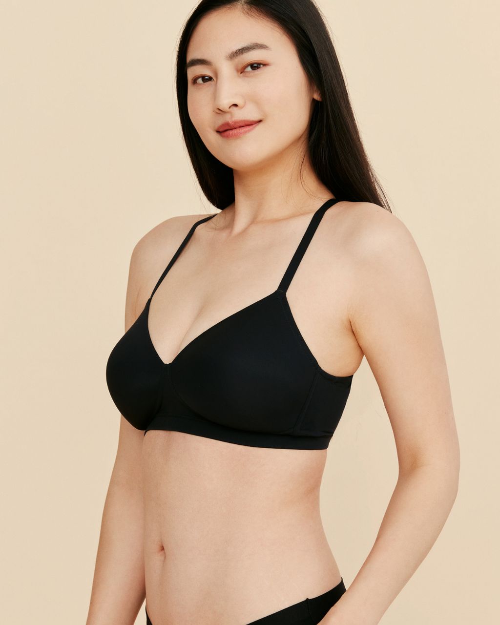 Moonrise Pocketed T‑Shirt Bra - Black