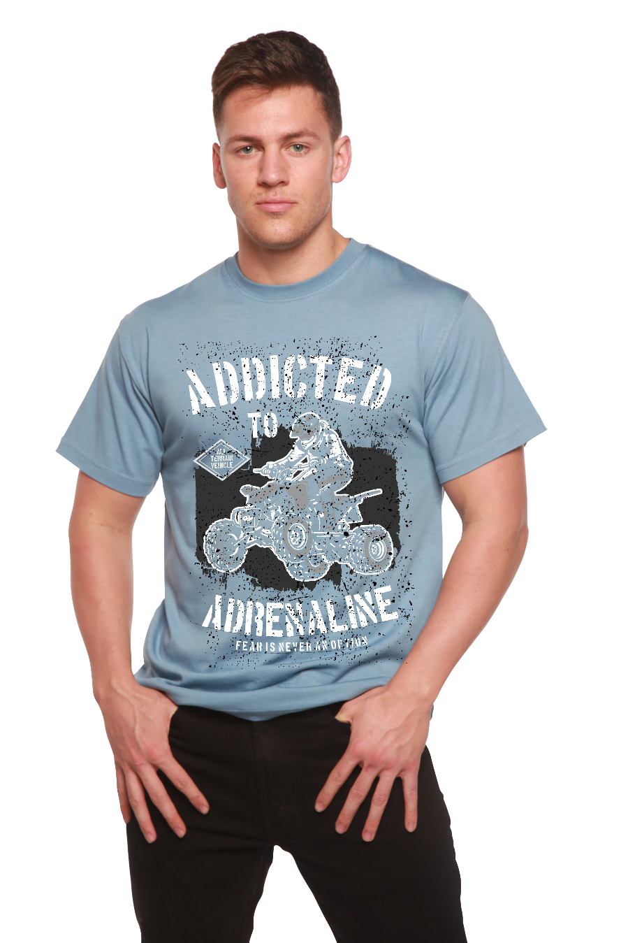 Addicted To Adrenaline Men's Bamboo Viscose/Organic Cotton Short Sleeve Graphic T-Shirt