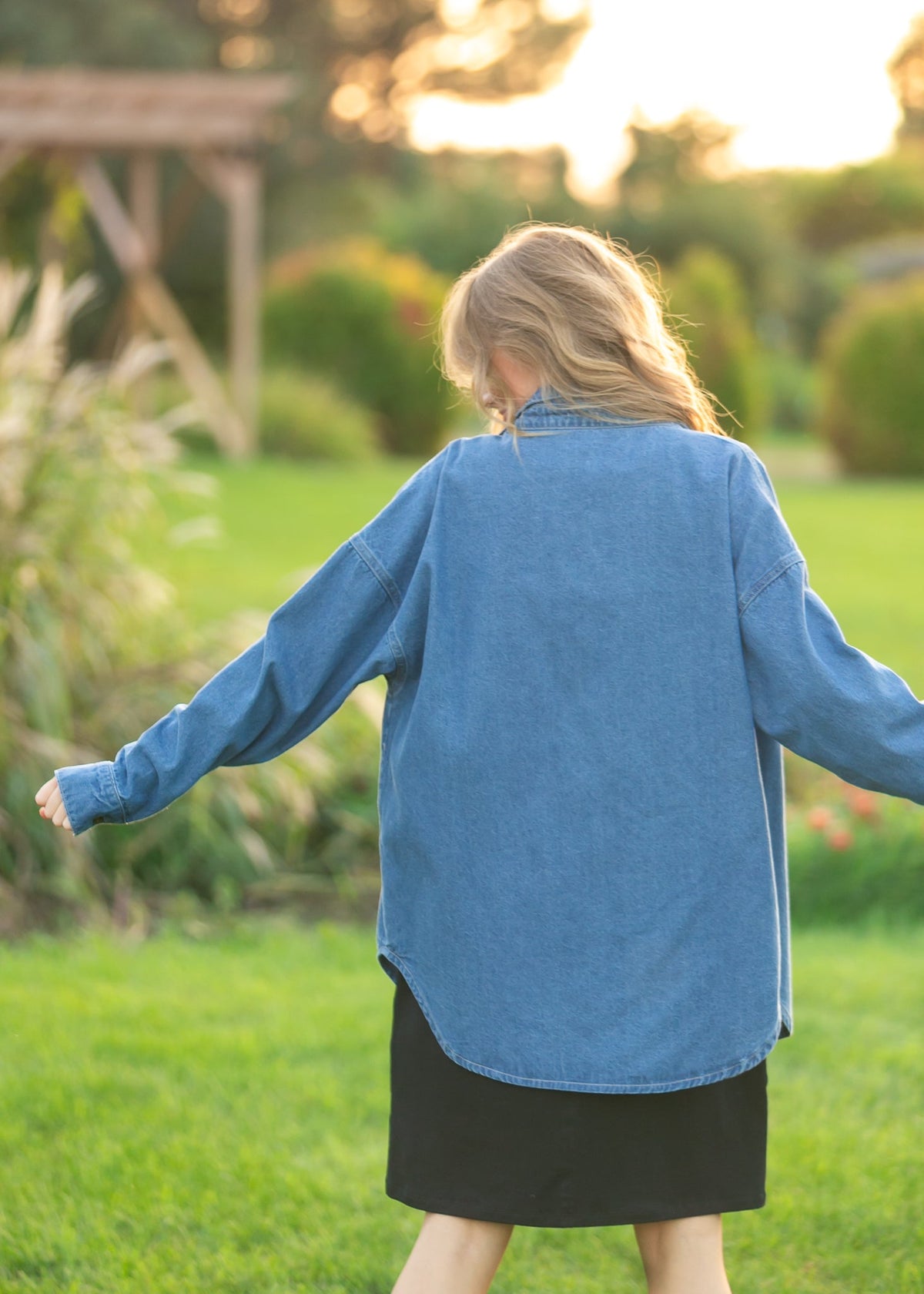 Betty Denim Button Up Top