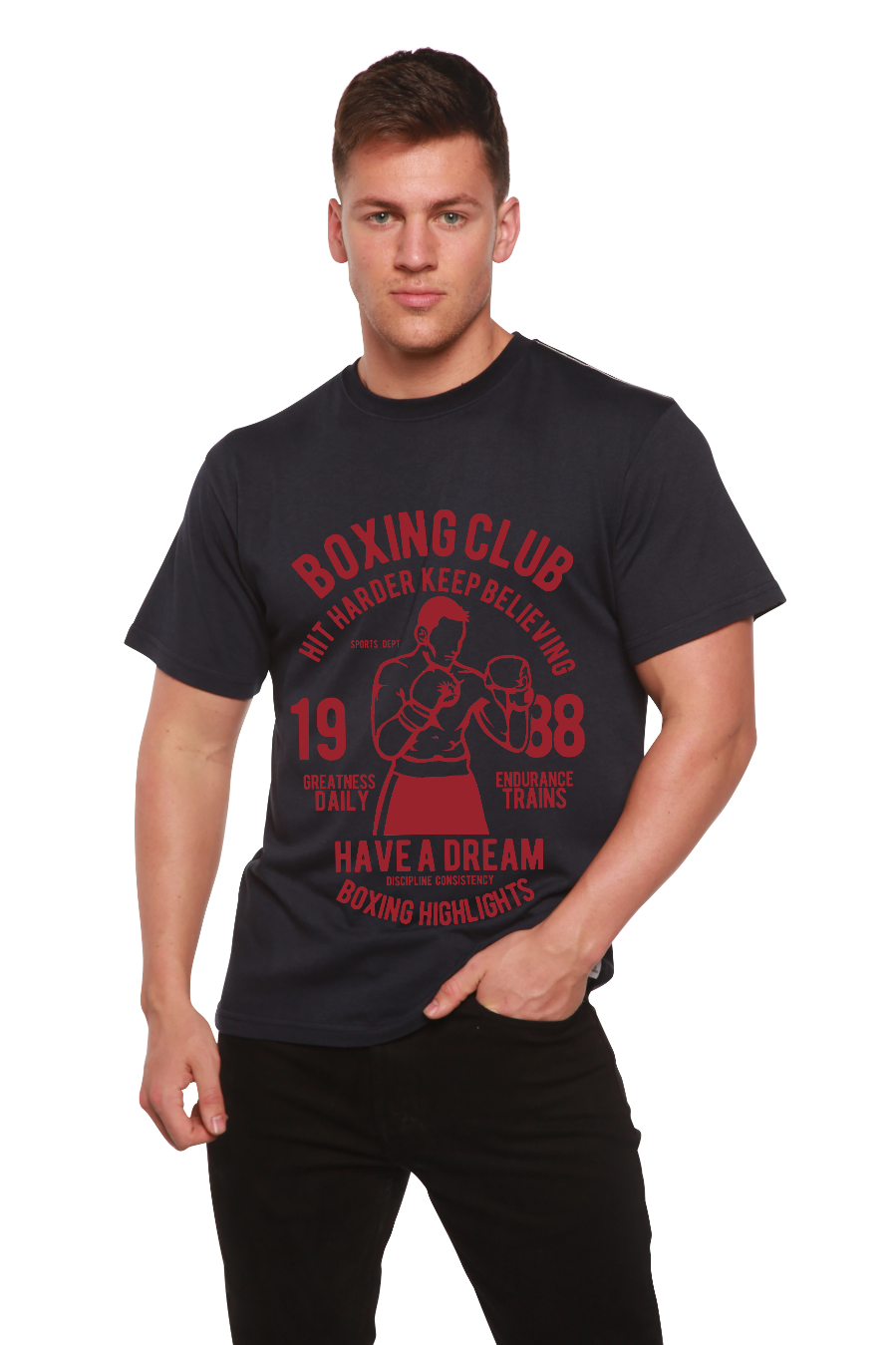 Boxing Club Men's Bamboo Viscose/Organic Cotton Short Sleeve Graphic T-Shirt