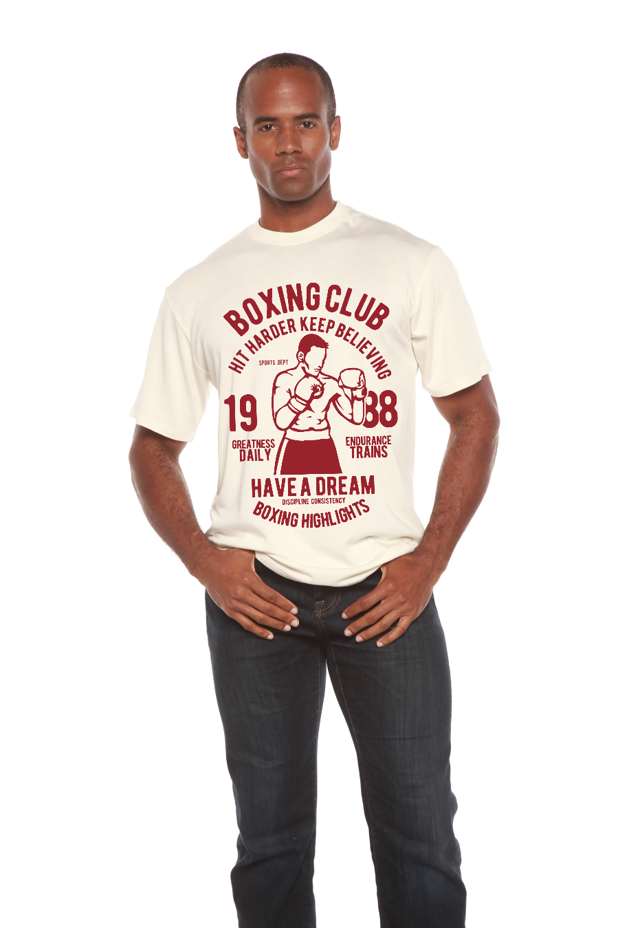 Boxing Club Men's Bamboo Viscose/Organic Cotton Short Sleeve Graphic T-Shirt