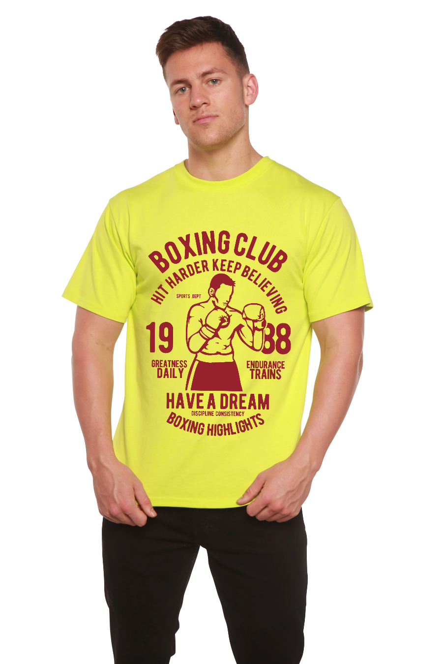 Boxing Club Men's Bamboo Viscose/Organic Cotton Short Sleeve Graphic T-Shirt