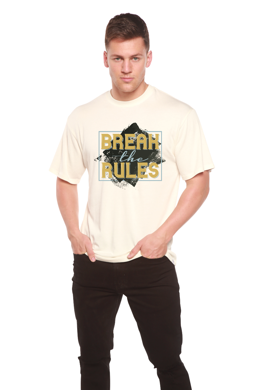 Break the Rules Men's Bamboo Viscose/Organic Cotton Short Sleeve Graphic T-Shirt