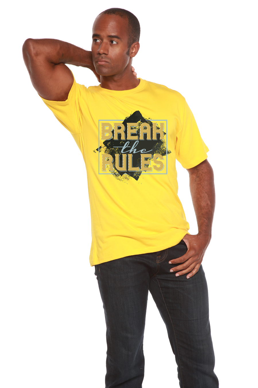 Break the Rules Men's Bamboo Viscose/Organic Cotton Short Sleeve Graphic T-Shirt