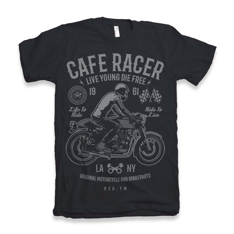Cafe Racer Men's Bamboo Viscose/Organic Cotton Short Sleeve Graphic T-Shirt
