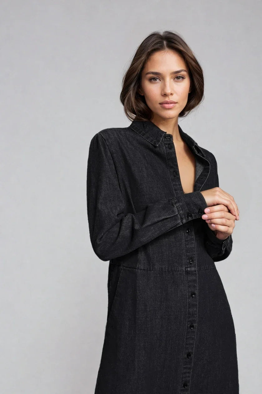 The Sunday Stroll Denim Shirt Dress