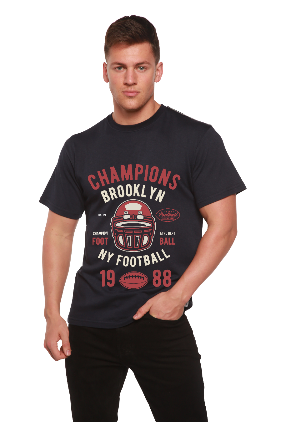 Champions Brooklyn Men's Bamboo Viscose/Organic Cotton Short Sleeve Graphic T-Shirt