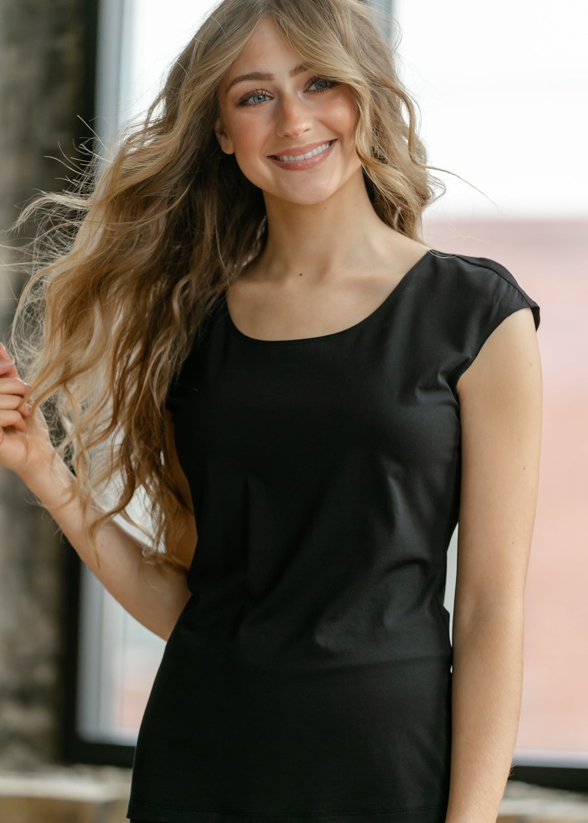 Classic Black Cap Sleeve Tank