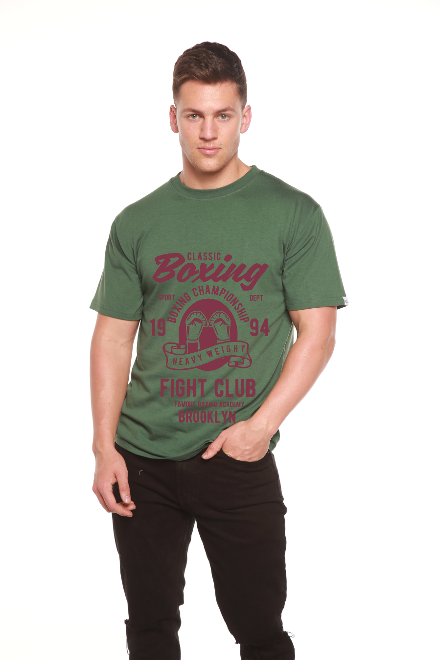 Classic Boxing Men's Bamboo Viscose/Organic Cotton Short Sleeve Graphic T-Shirt