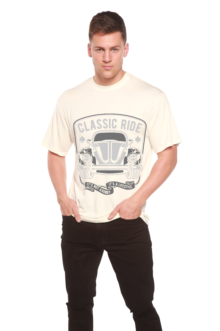 Classic Ride Men's Bamboo Viscose/Organic Cotton Short Sleeve Graphic T-Shirt