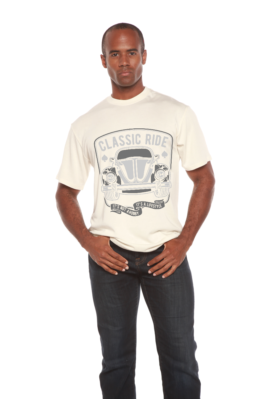 Classic Ride Men's Bamboo Viscose/Organic Cotton Short Sleeve Graphic T-Shirt