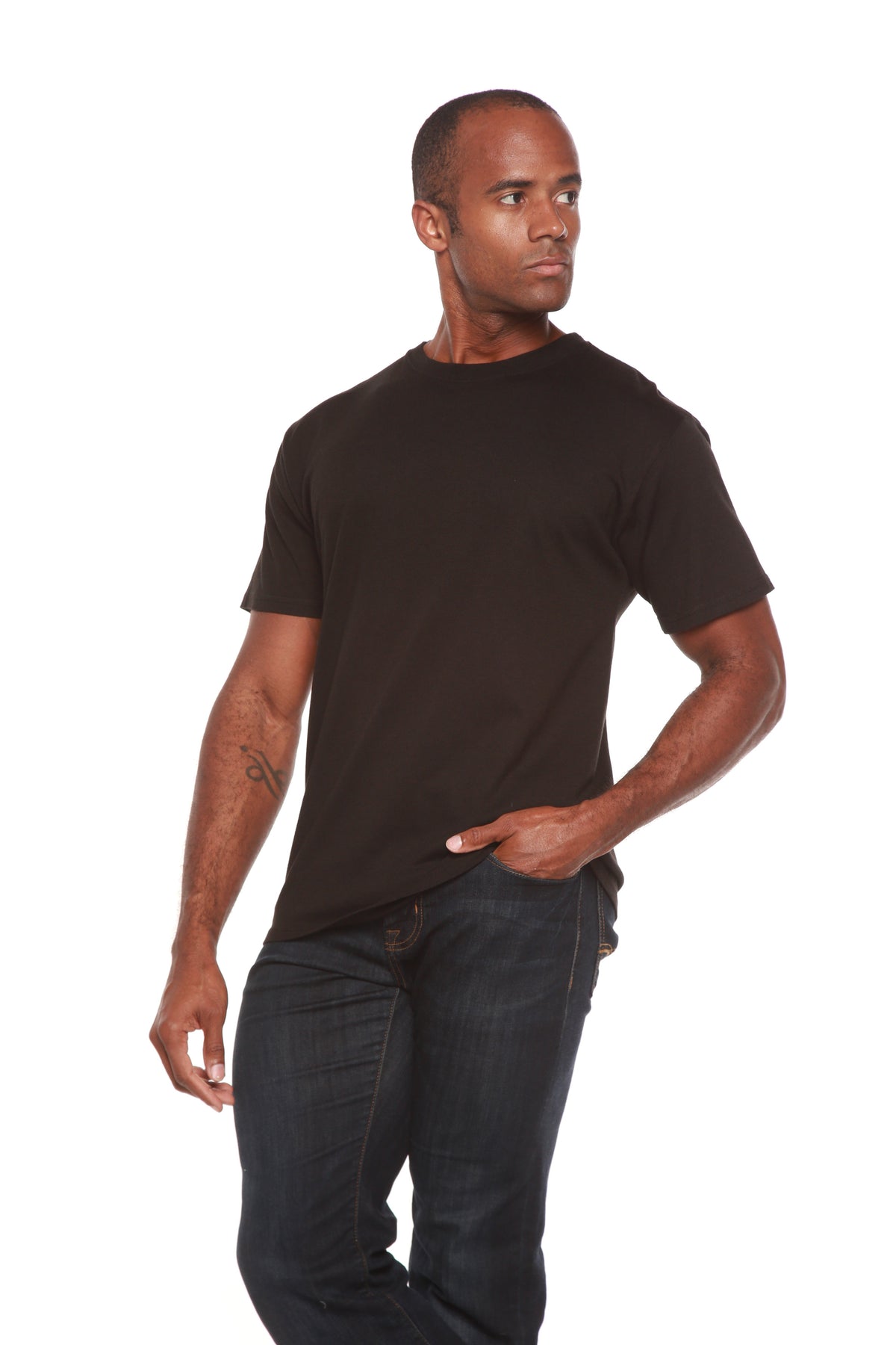 Custom Printed Men's Bamboo Viscose/Organic Cotton Short Sleeve T-Shirt