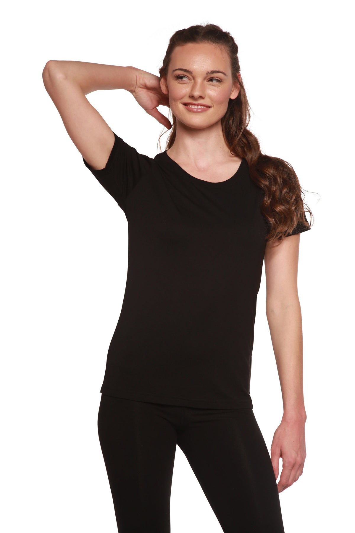 Custom Printed Women's Bamboo/Cotton Short Sleeve Scoop Neck Graphic T-Shirt