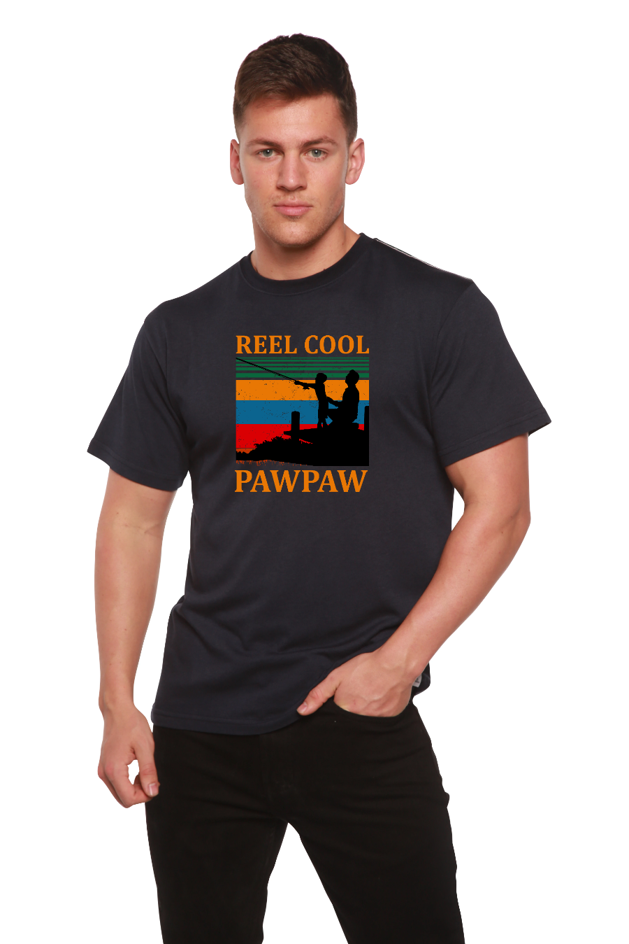 Real Cool Pawpaw Men's Bamboo Viscose/Organic Cotton Short Sleeve Printed T-Shirt