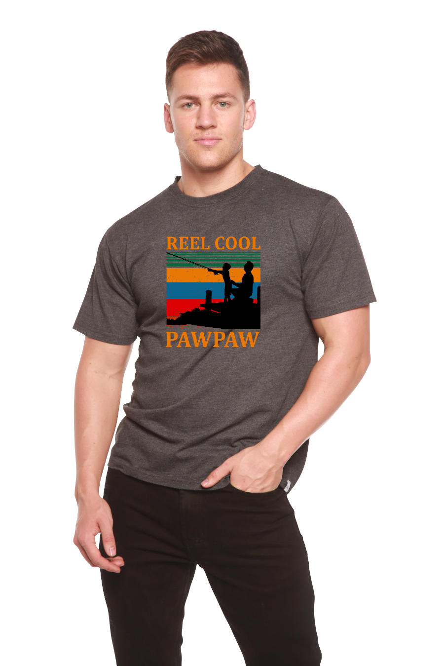 Real Cool Pawpaw Men's Bamboo Viscose/Organic Cotton Short Sleeve Printed T-Shirt