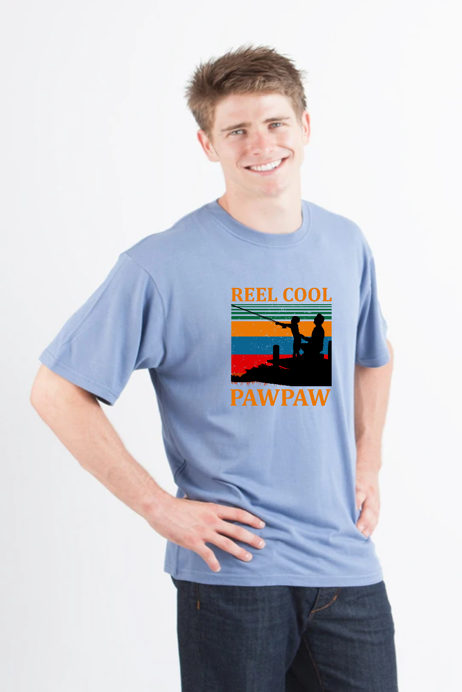 Real Cool Pawpaw Men's Bamboo Viscose/Organic Cotton Short Sleeve Printed T-Shirt