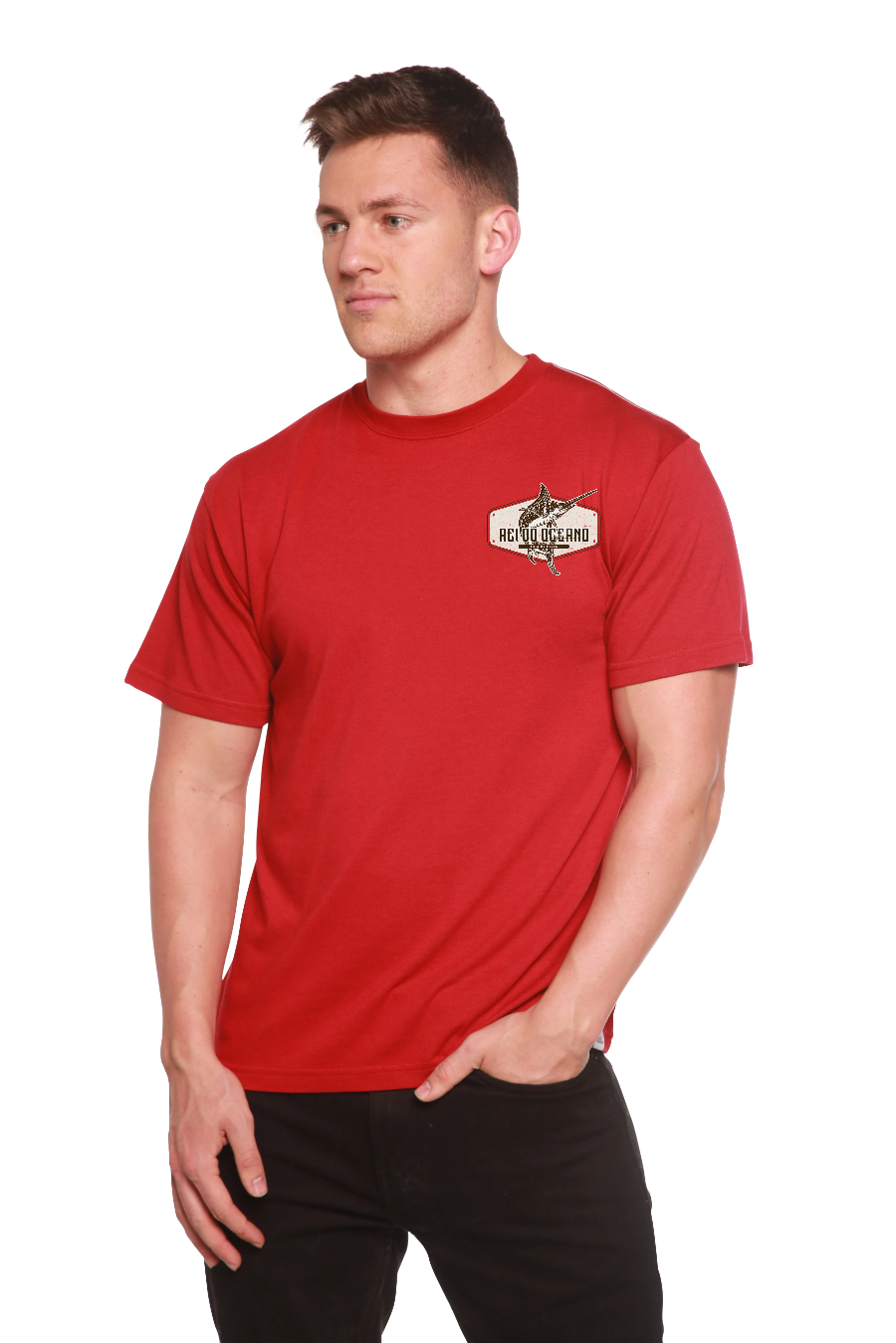 Rei do Oceano Men's Bamboo Short Sleeve Graphic T-Shirt
