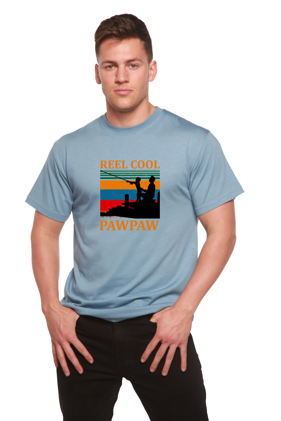 Real Cool Pawpaw Men's Bamboo Viscose/Organic Cotton Short Sleeve Printed T-Shirt