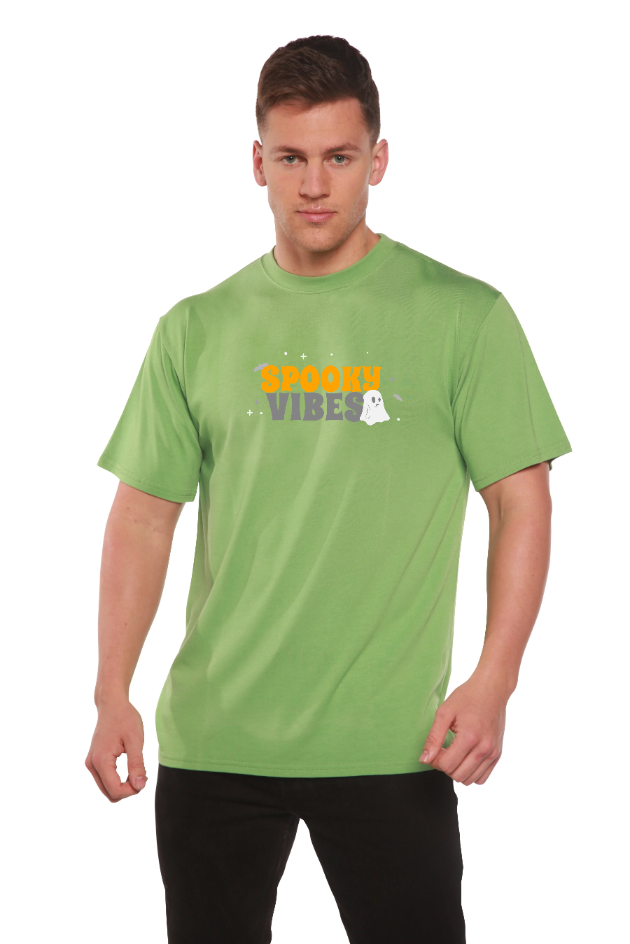 Spooky Vibes Bamboo Viscose/Organic Cotton Short Sleeve Printed T-Shirt