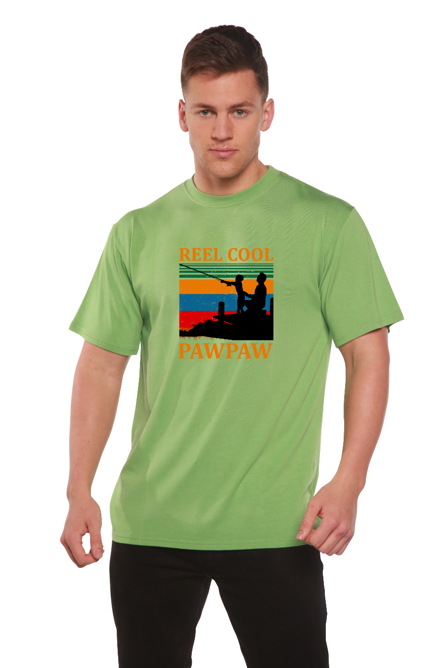 Real Cool Pawpaw Men's Bamboo Viscose/Organic Cotton Short Sleeve Printed T-Shirt